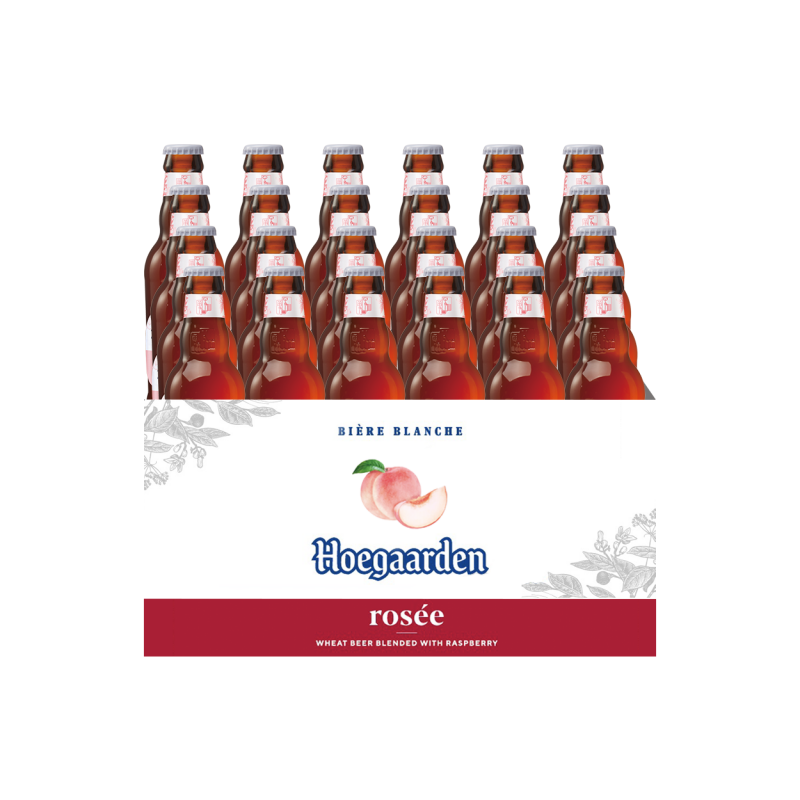 Hoegaarden福佳白漾漾蜜桃果味啤酒248ml*24瓶11.7°P整箱批发