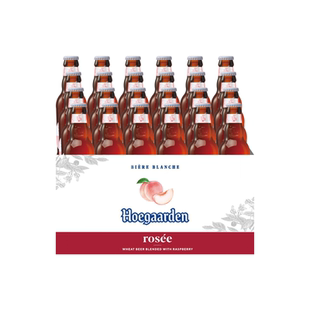 Hoegaarden福佳白漾漾蜜桃果味啤酒248ml*24瓶11.7°P整箱批发