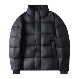 男士羽绒服冬季厚款保暖防风防泼水防寒石墨烯白鸭绒立领休闲外套