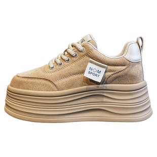 内增高8cm运动鞋女2026春季新款休闲厚底板鞋爆款小个子松糕女鞋