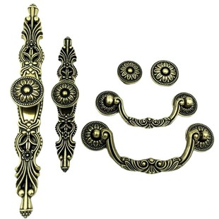 人气欧式锌合金青铜黑色象牙白柜门抽屉把手橱柜衣柜安装拉手现货