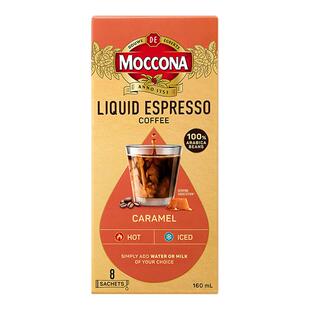 摩可纳moccona浓缩咖啡液160ml/盒美式黑咖啡中度焦糖风味速溶