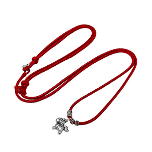 100%桑蚕丝本命年红腰带属马上有钱女足银真丝红色腰绳腰链红绳男