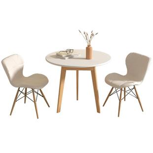 餐桌商用奶茶店桌子接待桌椅组合洽谈办公小圆桌子出租屋用桌椅