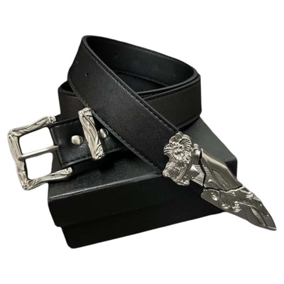 欧美复古黑色百搭腰带