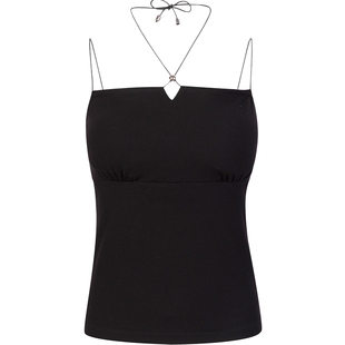 LAURELINE/洛瑞琳性感吊带2023年夏季新款舒适交叉清凉百搭上衣女