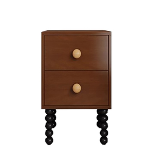 法式复古实木床头柜家用卧室小边几2025新款中古风30cm床边收纳柜