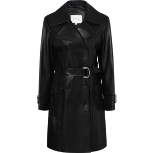 【夹克大衣外套】玛丝菲尔皮衣春季新款羊皮革皮衣外套