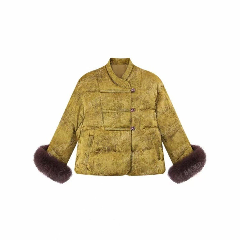 冬季新中式盘扣加厚保暖女棉服袄