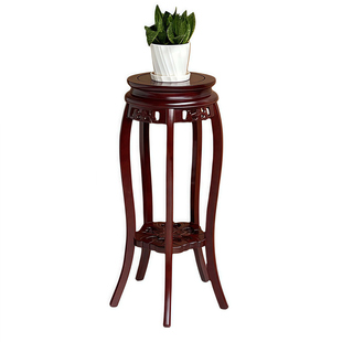 室内鱼缸架花瓶花几阳台置物架中式花架实木底座客厅落地式盆景架