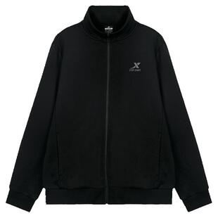 特步外套男冬季款夹克2026新款正品加绒针织开衫卫衣拉链立领上衣