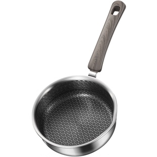 三四钢®迷你小煎蛋锅不粘锅煎锅平底锅内层不锈钢316早餐锅煎蛋