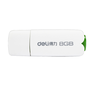 得力3722U盘8G 旋转可爱迷你U盘 高速存储USB2.0 快速流畅移动存储考勤机适用U盘