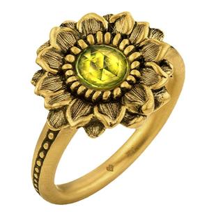 MONOLOGUE独白大英博物馆万物共生向日葵橄榄石黄金戒指MR1406礼