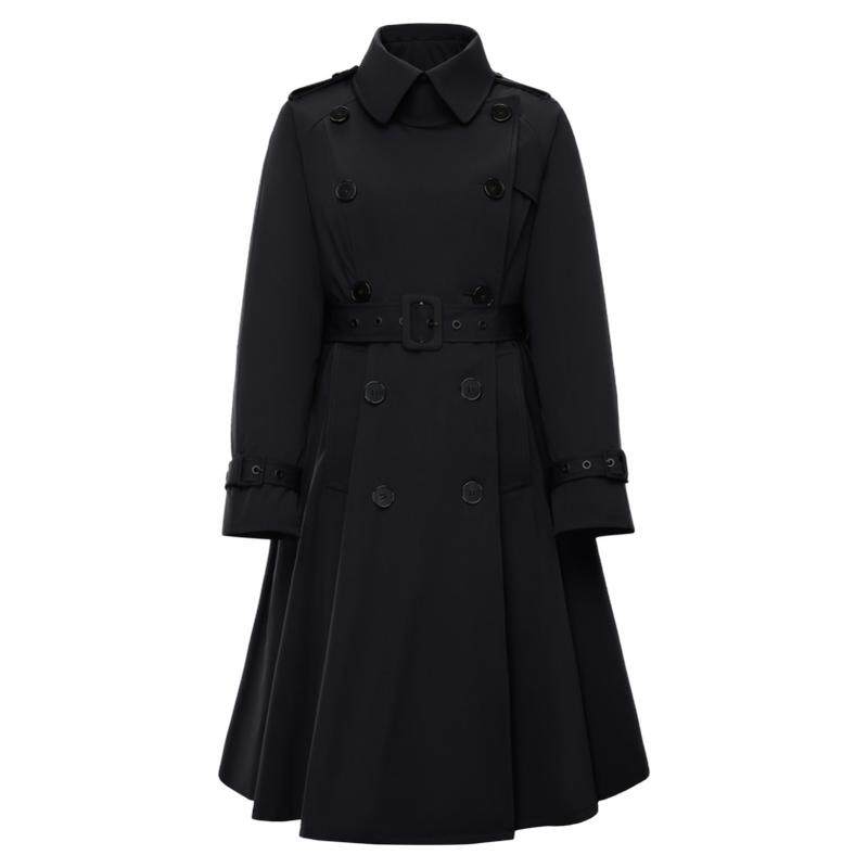 波司登奥莱女长款翻领风衣羽绒服保暖外套优雅