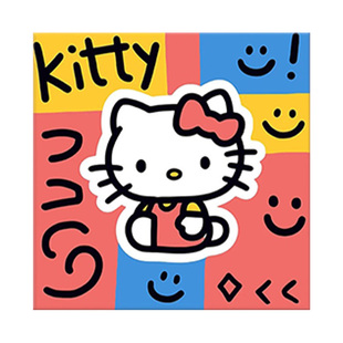 HelloKitty数字油画diy卡通动漫填色治愈系油彩画涂色丙烯画
