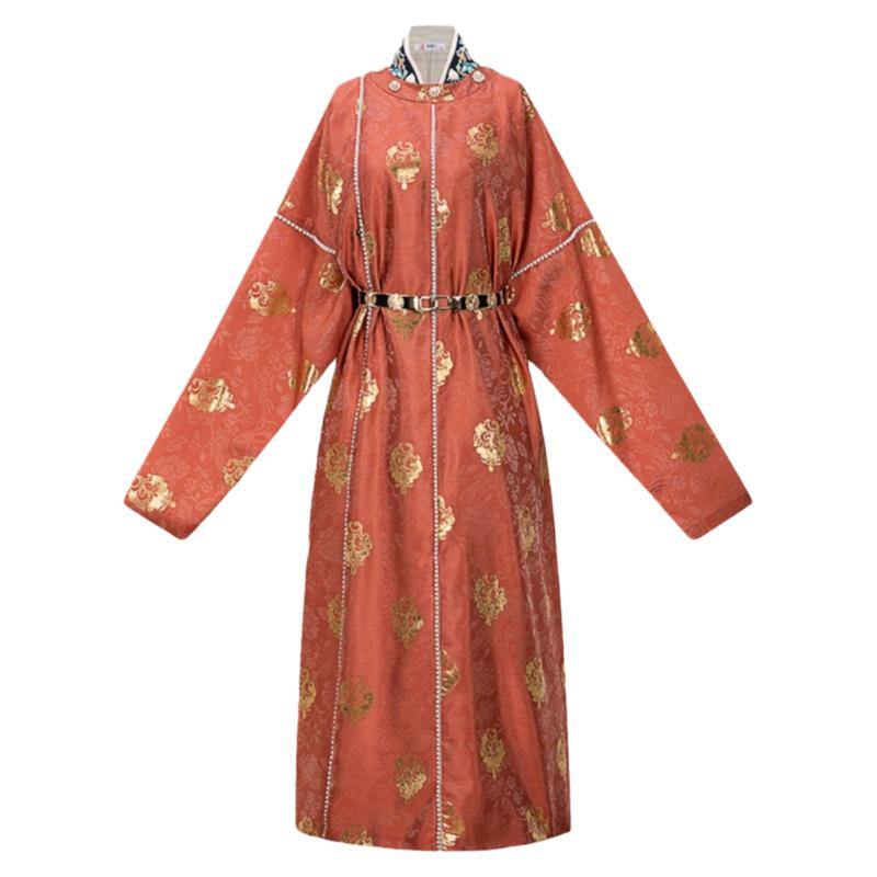 花朝记｜西江月｜织金暗纹纱珍珠｜传统汉服｜宋制女官圆领袍宋裤