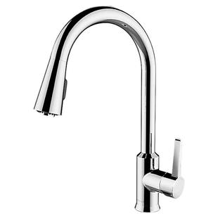 科勒厨房龙头韬立下抽拉花洒头洗菜厨盆冷热水槽单控水龙头21366T