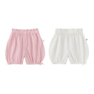 YOUGE幼歌 婴幼儿夏季新款柔软透气花苞短裤甜美俏皮宽松儿童裤子