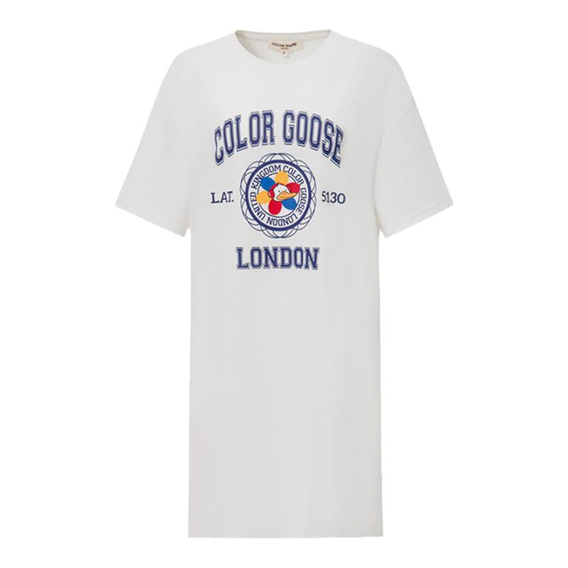 COLORGOOSE春夏圆领T恤连衣裙