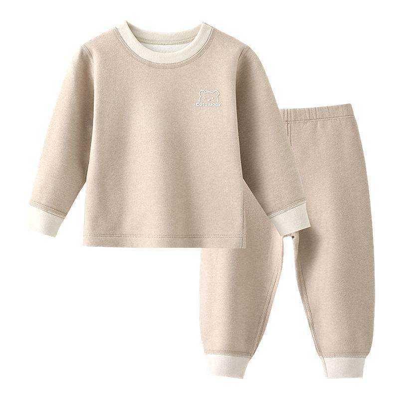 妙童岛儿童秋衣秋裤套装男女宝宝冬季加厚羊毛蚕丝保暖内衣打底衣