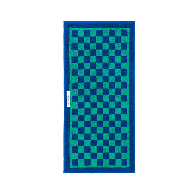 洁玉新款棋盘格全棉毛巾浴巾柔软亲肤新疆棉吸水情侣洗脸洗澡面巾