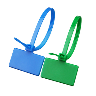 彩色标牌扎带自锁式记号标签理线分类手写固定网线尼龙塑料扎线带