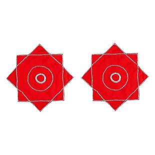 手绢花东北秧歌舞蹈专业手绢广场扭秧歌红手帕考级麻纱专用八角巾