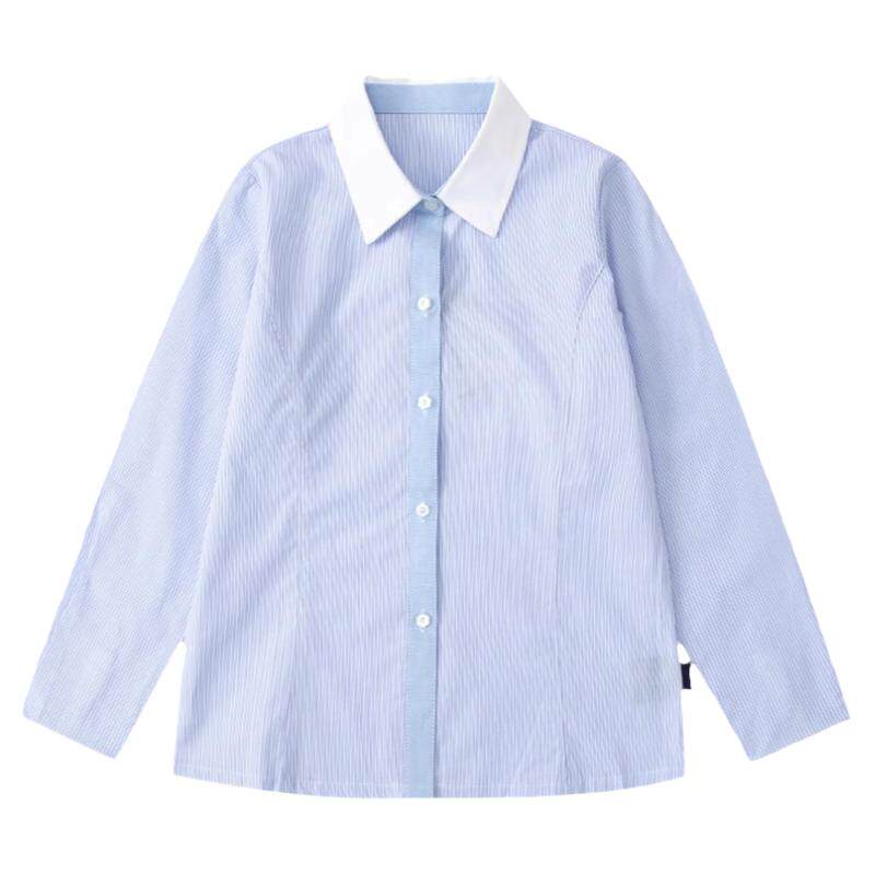 中大童校服蓝色短袖校服