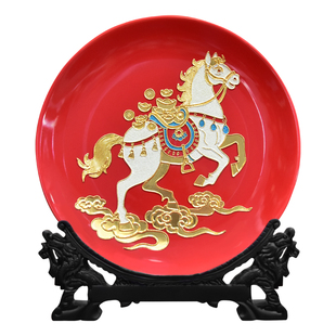 金箔马上有钱摆件2026马年本命年礼物吉祥物装饰新年礼物伴手礼品