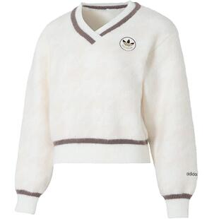 adidas阿迪达斯三叶草女子运动休闲针织套头衫KC2687