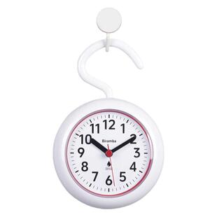 Biramba厨房用表迷你小挂钟浴室座钟防水吸盘时钟静音挂墙小钟