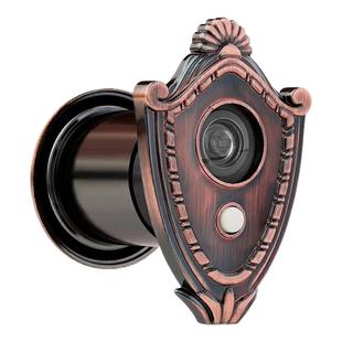 防盗门猫眼门铃堵洞口二合一带遮挡后盖管径35mm家用高清塑料门镜