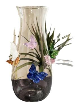 蝴蝶花瓶凉水壶高硼硅玻璃醒酒器小众设计原创设计手工造