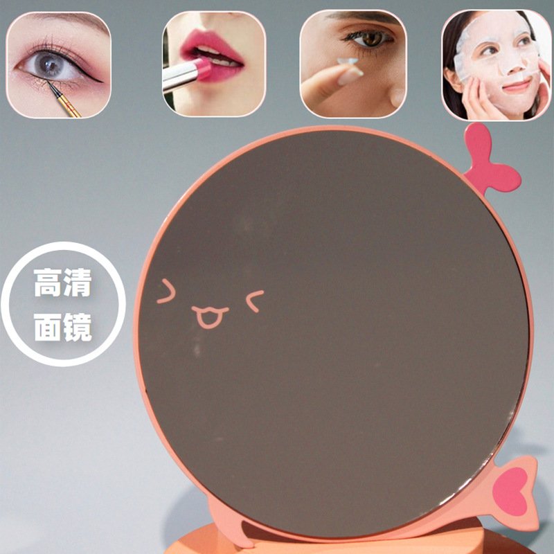 11化妆镜随身携带灯梳妆镜台式桌面补宿舍镜子学生光镜镜智能调光