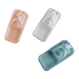 日式切药器 家用小药片分割器 便携收纳切药盒可固定多功能分药器