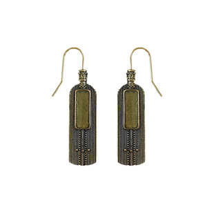 古着vintage复古Ancient rectangular geometric earrings耳饰