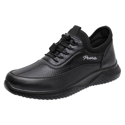 老北京布鞋防水黑色厚底爸爸鞋