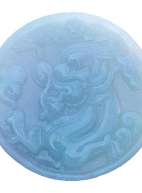 皮带扣腰扣男翡翠玉龙王招财进宝