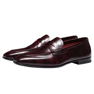 Truffaut博物馆皮便士乐福鞋男英伦复古休闲皮鞋一脚蹬懒人鞋冬季