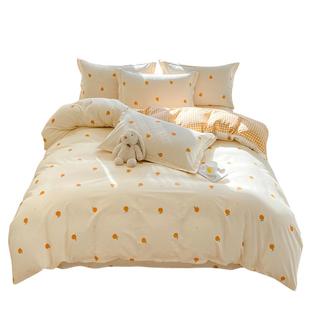 无印良品小清新全棉纯棉床品被套单件床单2026新款学生宿舍床笠四