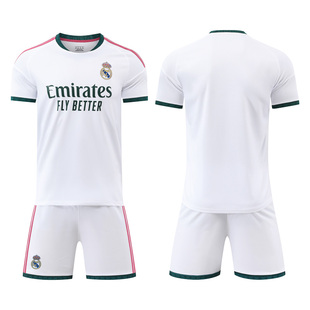 2627皇马球衣欧冠客场定制c罗足球服男皇家马德里训练服套装儿童