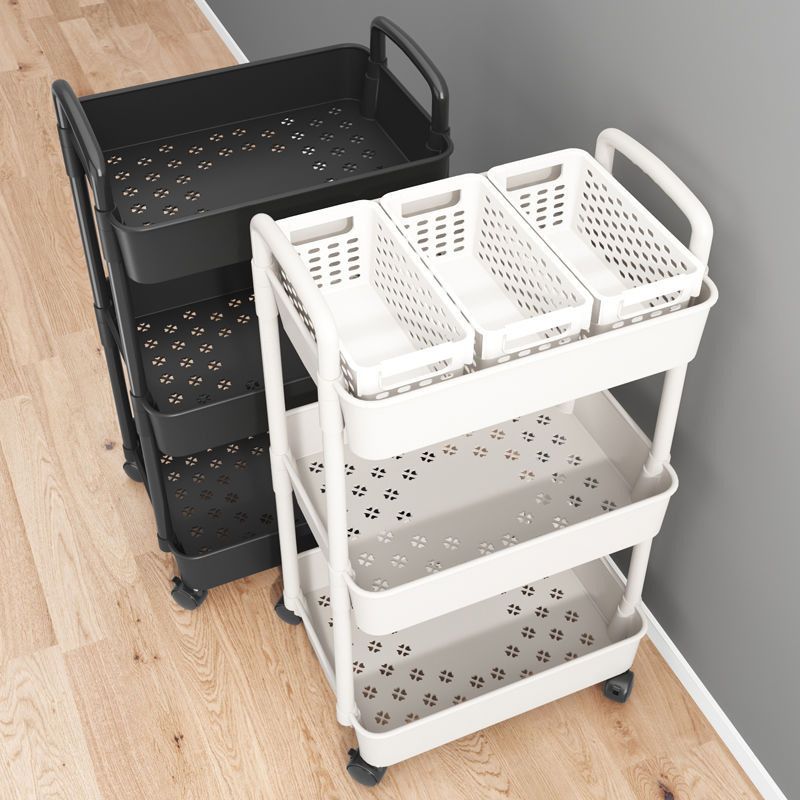 小推车置物架落地厨房蔬菜篮书架多层床头移动零食卫生间收纳浴室