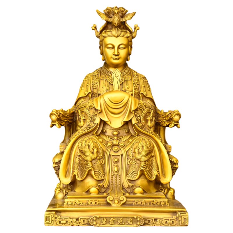 黄铜泰山奶奶神像摆件