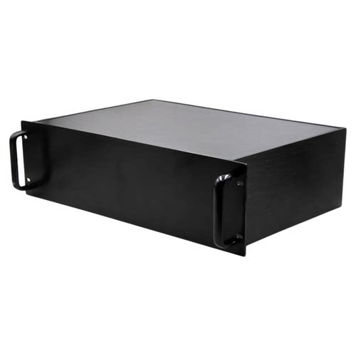4u机箱350深全铝服务器铝合金机箱铝型材黑色拉丝氧化散热机箱厚