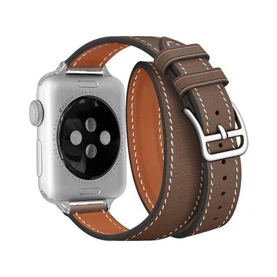 苹果手表真皮双圈款表带小香风