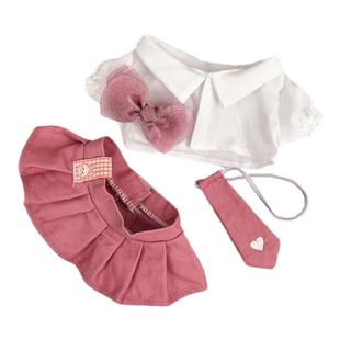 棉花娃娃娃衣20cm衣服女娃换装玩偶公仔一整套JK裙子鞋子套装便宜