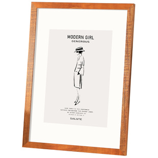 实木相框挂墙原木色画框装裱a4展示A3素描海报油画空框8K开4k定制