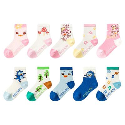巴拉巴拉袜子男女童中筒袜五双装
