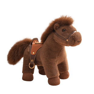 正版皮革小马挂件玩偶毛绒玩具包包钥匙扣挂饰新年礼物马年吉祥物